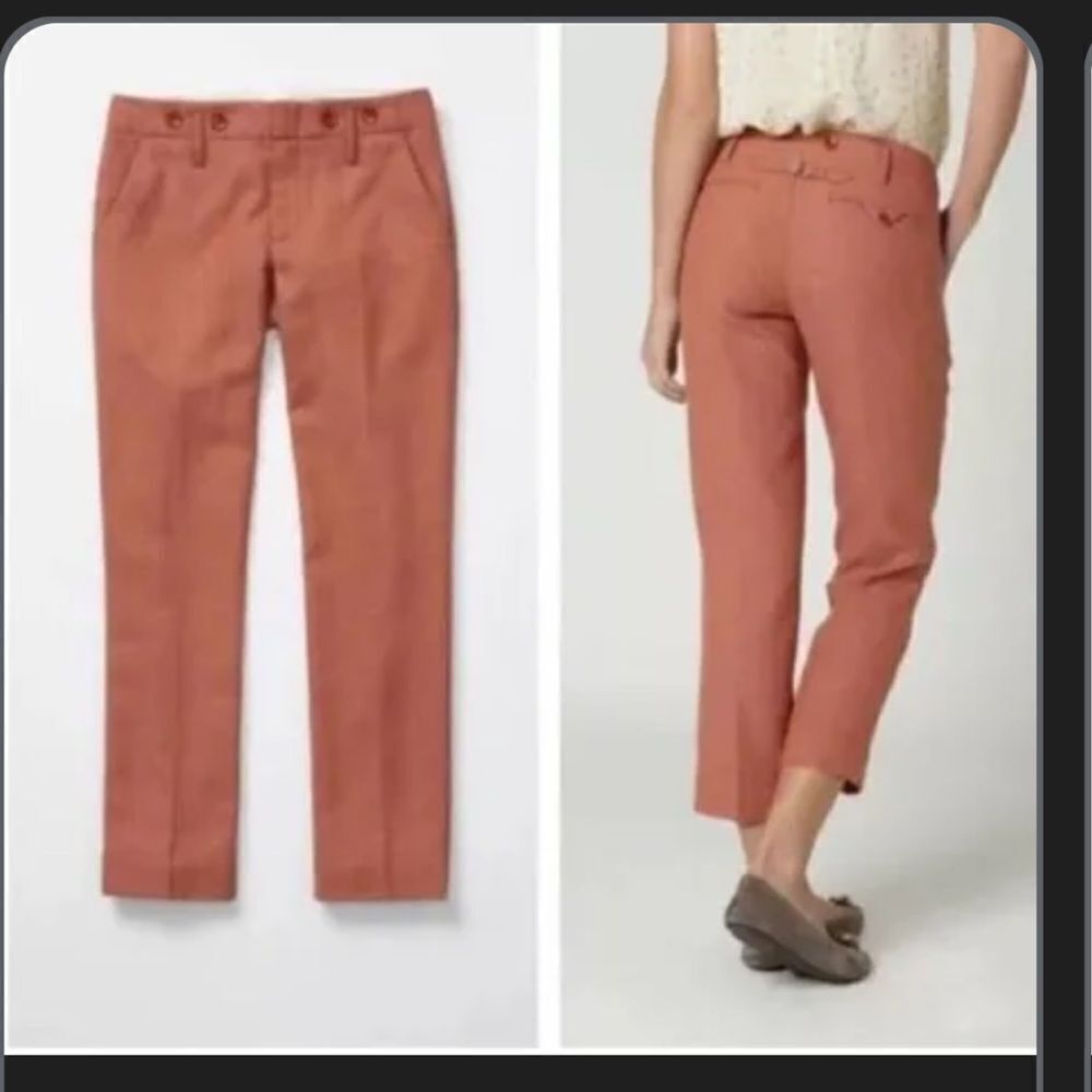 Anthropologie Paper Boy burnt orange lined trouser 4